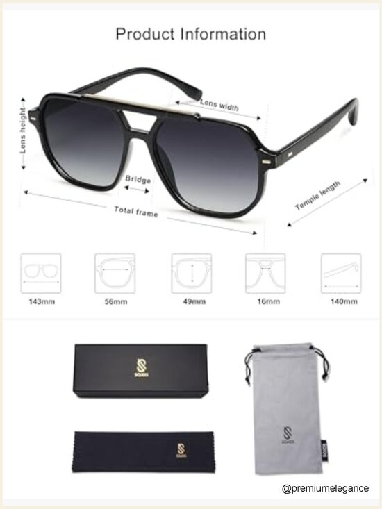 Retro Aviator Polarized Sunglasses Unisex UV400 Protection main image 5
